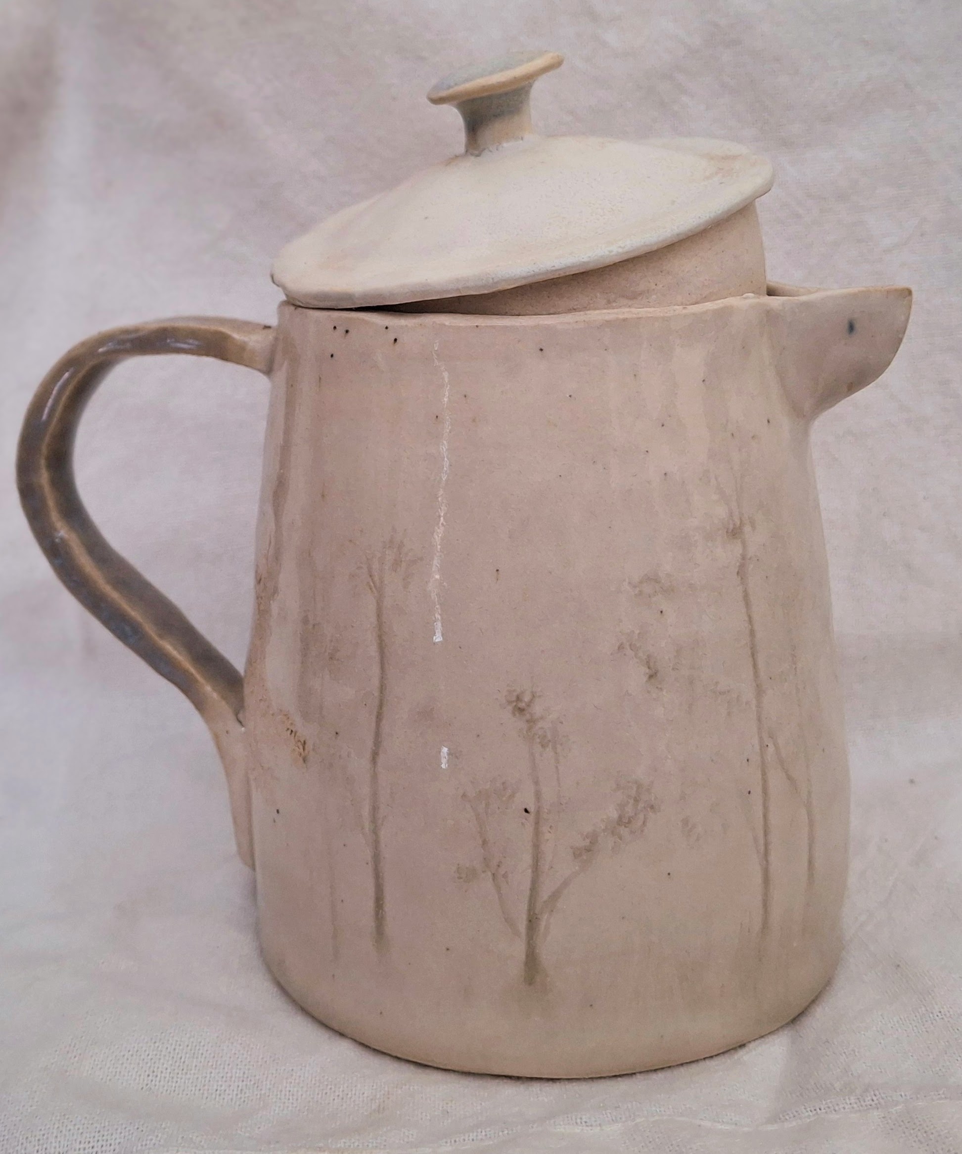 A ceramic teapot